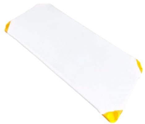 Sabana Polar Bajera para Hamaca de guarderia con 4 Gomas.Sábanas de coralina Bajeras para Cuna Apilable de Guardería.145x69cm (Blanco 1ud)