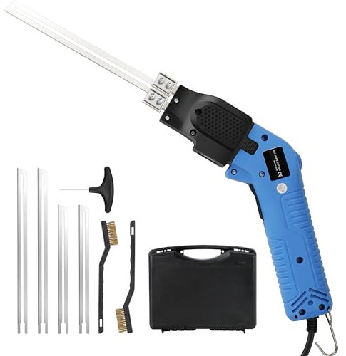 Rengue 200W Styroporschneider Elektrische, Heißmesser Schaumschneider 0-600℃ Schnelles Aufheizen, Heißmesser Schaumschneider mit 4 Klingen für Seil Stoff Schaum Plastik Schwamm