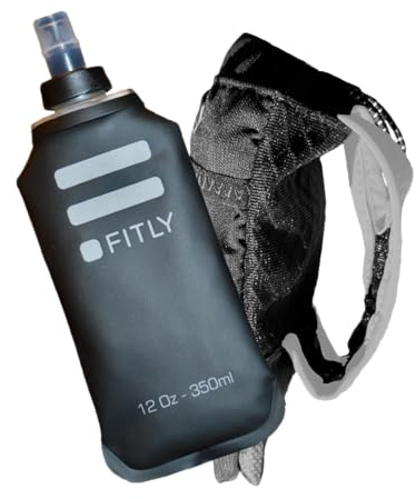 Bouteille d'eau portable FITLY 12 oz - Flasque souple pour la course, la randonnée, le ski et les activités de plein air - Compatible avec les flasques pliables F2, F2, F3 & F4