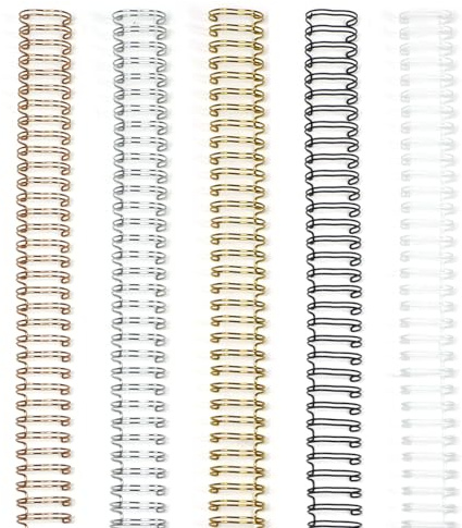 RAYSON Lot de 100 reliures à spirales 34 anneaux Couleurs mélangées 40 feuilles Pas 3:1 7,9 mm A4