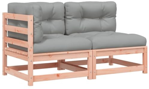 vidaXL Gartensofa mit Kissen 2-Sitzer Massivholz Douglasie