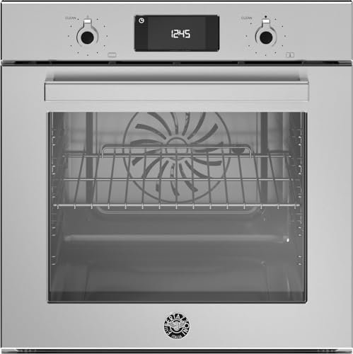 Forno da Incasso Elettrico Pirolitico, F.LLI BERTAZZONI PROFESSIONAL F6011PROPLX, 76L, 11 Funzioni, Touch + Manopole, Display LCD, Classe A++, Grill Ventilato, Sonda, Autopulente, Inox, cm. 60x60,