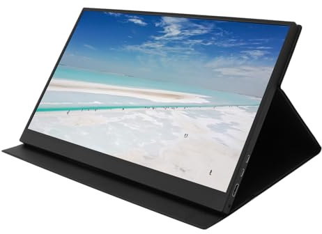 Plyisty Monitor Portatile 2,5K, Display per Laptop IPS da 17,3 Pollici 2560x1440, con Supporto Regolabile e Fori di Montaggio VESA, 2 Porte USB C 3.1, per PC, Console di Gioco
