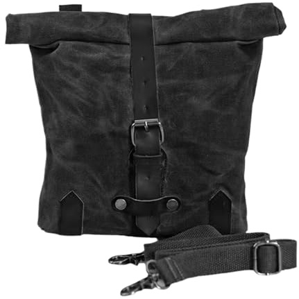Wpsagek Sacoches De Selle Motos,Sacoche De Guidon De Moto - Sac à Outils de Moto imperméable Vintage Sac en Toile cirée | Sac de Fourche de Moto pour équipement d'entretien, nécessités Quotidiennes
