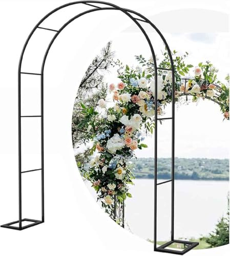 WCQSYY Arco De Jardin para Plantas Arco De Hierro Forjado para Plantas Trepadoras Arco De Rosales para Plantas Trepadoras,Blanca,W1.2M*H2.2M