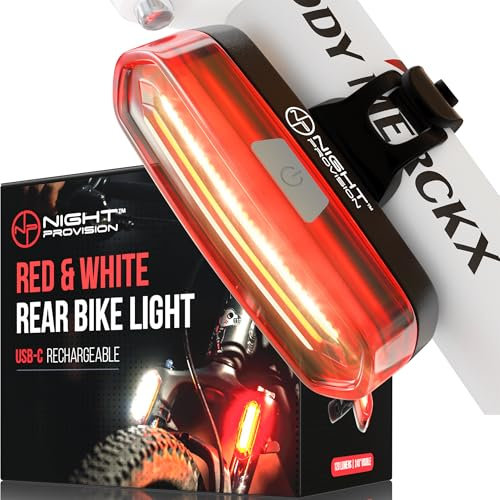 DUO-120C Kraftfulla röda och vita blinkers USB-C bakcykelljus stroboskop varning uppladdningsbara lampor för vägcykel, mountainbike, BMX