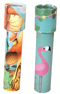 ifundom 2 Stück Kaleidoskop Für Junge Mädchen Pädagogisches Kaleidoskop-Spielzeug Symmetrisches Inneres Mit Satten Farben Lernspielzeug Kreativität Und Fantasie