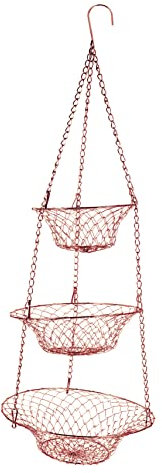 HOLIDYOYO Fruit Basket Decorative Hanging Storage Folding Flower Basket Drainage Kitchen