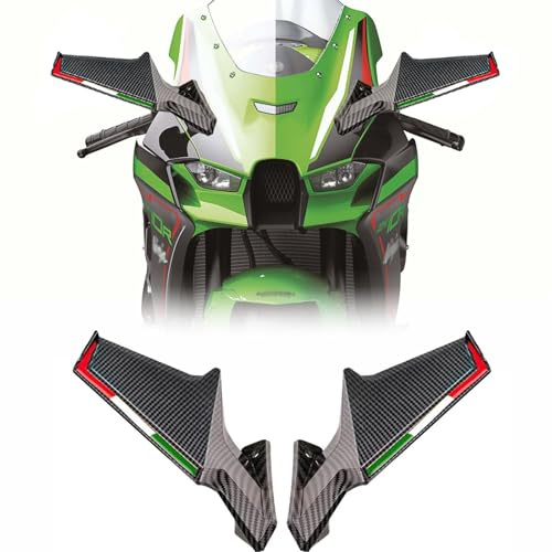 for ZX6R ZX-6R ZX636 2018-2024 2025 ZX10R ZX10RR ZX-10R ZX-10RR 2017-2024 2025 Wind Wing Rearview Mirror Motorcycle Mirror Motorcycle Wing Mirror (Carbon Fiber Texture)