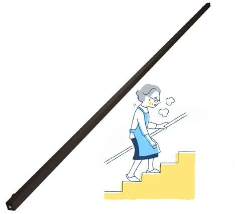Stair handrail lights LED Staircase Handrails For Indoor Stairs- Body Sensor, Wall Mount Staircase Handrail, Nightly Lighted Handrail For Stairway Hallways Villa Aisle Grab Bar(1ft/30cm)