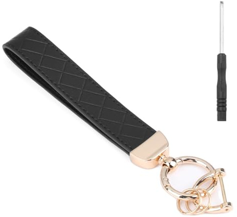 XXHUO Handgelenk-Schlüsselanhänger, Leder-Schlüsselanhänger, Universal-Schlüsselhalter, Anti-Verlust-Ringkette, Leder-Schlüsselanhänger, Ketten für Damen und Herren, leichte Schlüsselanhänger für Auto