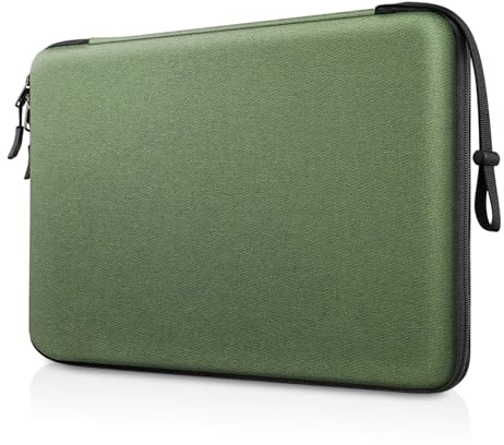 FINPAC 14 Laptop Sleeve Case Compatible with Acer Chromebook Lenovo HP Dell Acer Laptop Notebook Ultrabook Water Resistant Shockproof Computer Bag Olive Green