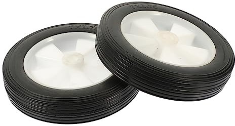 HIAKDOFT 2piezas Ruedas Para Cortacésped De Mano y Parrilla Neumáticos De Goma Resistentes y Duraderos