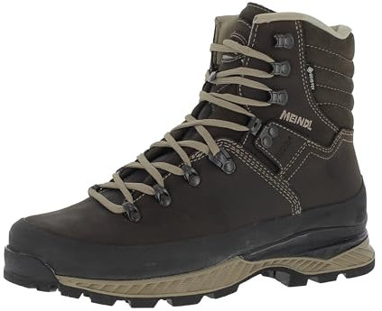 Meindl Island MFS 3000 wasserdichte und stabile Bergschuhe Herren mit griffiger Laufsohle und Nubukleder Obermaterial | Jagdschuhe | Trekking Dunkelbraun EU 45