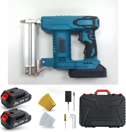 2 in 1 Cordless Brad Nailer: Battery Stapler Nail Gun with 2x1.5Ah Batteries and 1000pcs Nails/Staples - Electric Staple Gun as Bolt Setter - for Hard and Soft Wood,Home Improvement & Woodworking