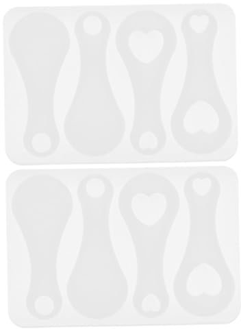 jojofuny Moules Jetons De Caddie en Silicone Résistant 2 Pièces pour Porte-clés Personnalisés Accessoires De Création Artisanale