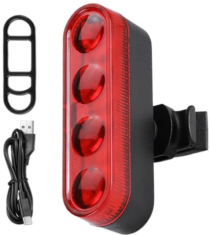 Cycle Taillight LED - Rechargeable Rear Bike Light, Waterproof Red Scooter Light | Powerful Night Light for Road Biking, Mountain Bike Safety Equipment