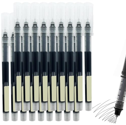 18 Stück Gelschreiber Set, 0,5 mm Feder schwarze Gelschreiber, ultraschnell trocknend, Gelstift zum Schreiben, Zeichnen & Konturieren, schwarze Stifte für Studenten, Erwachsene