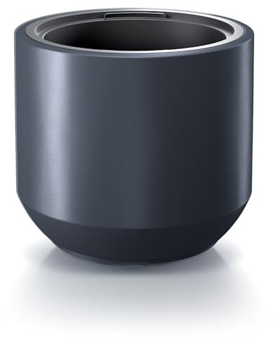 Tymar Blumentopf mit Einsatz, Blumenkübel aus Kunststoff, Übertopf, Pflanzkübel Gross(Anthrazit DBHEW,ø 30 cm)