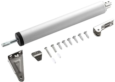 Homeponnew Chiudiporta automatico per porte tagliafuoco, chiudiporta pneumatico con velocità regolabile, dispositivo di chiusura ammortizzata per porte interne ed esterne in legno/metallo, 50-90 cm