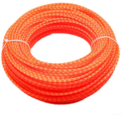 Cuerda de corte de alambre de acero resistente de 3,0 mm hecha de nailon de alta calidad para cortacésped, hierba, malas hierbas, cuerda de corte de larga duración, accesorio de jardín (F)