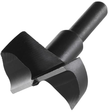 wolfcraft Zylinderbohrer Ø 35 mm für Weichholz & Kunststoff - 3302000 | Selbstschneidende Zentrierspitze, 2 scharfe Schneiden - für stationäre Bohrungen, punktgenaues Anbohren