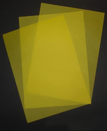 LYSCO® Feinstpapier-Set mit 50 Blatt DIN A4 Transparentpapier Zanders Spectral 100g/m² Farbe gelb transparent exzellente Durchsicht, sehr gute Qualität, mögliche Verwendung: Einladungen, Visitenkarten, Einlegeblätter für Alben, Fotoalben, Gutscheine, Fensterbilder, Bastelarbeiten und vieles mehr