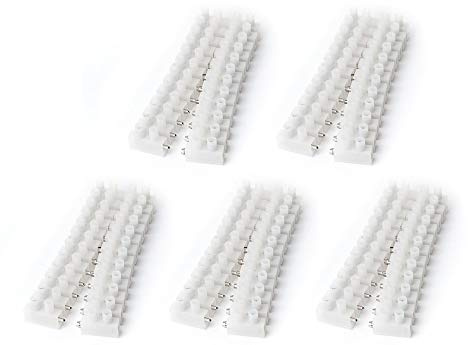 edi-tronic 5 Paare Lüsterklemmen steckbar bis 2,5 mm² 12-polig 12 Fach Kabel Klemmen weiß