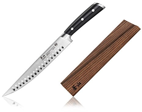 Cangshan TS Series 1020762 Swedish 14C28N Steel Forged 9-Inch Carving Knife and Wood Sheath Set