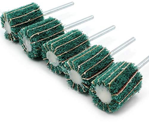 5 Stück Schleiffächer Fächerschleifer Schleifmop 20x25mm Körnung 240 mit Vlies für Dremel Proxxon Schleifer Zubehör Multifunktionswerkzeug