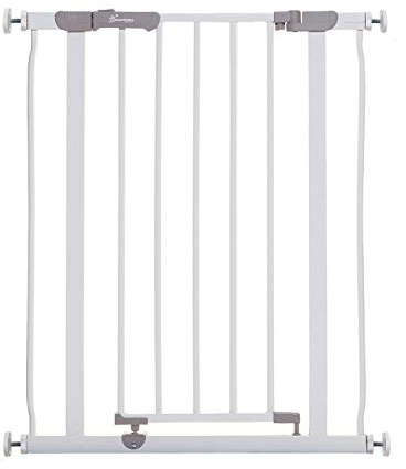Dreambaby® Ava Slimline - Cancelletto di Sicurezza Extra-Stretto 61-68 - Installazione a Pressione. Adatto per Porte, Corridoi e Scale (Colore: Bianco)