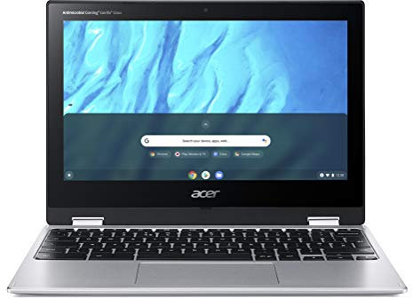 acer Chromebook Spin 311 (CP311-3H-K95V) Laptop | 11 HD Touch-Display | MediaTek Octa-Core ARM Cortex A73/A53 (MT8183) | 4 GB RAM | 64 GB eMMC | Mali-G72 MP3 GPU | Google ChromeOS | Silber