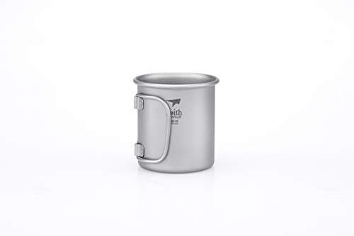 Keith Ti3200 Tasse en titane avec poignée pliante et couvercle