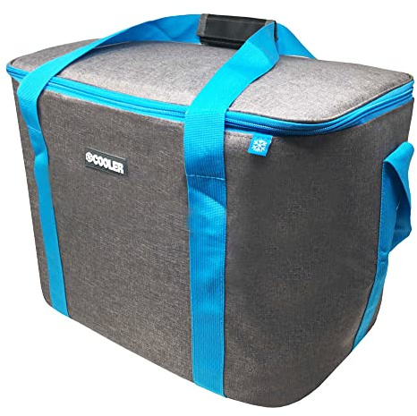 ToCi Borsa termica da 36 litri, per picnic, campeggio, vacanze, escursioni, barbecue, grigio scuro