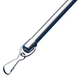 rewagi – Alu Schleuderstab, Schleuderstange, Gardinenzubehör - Farbe: weiß, aluminium – 4 Stück Länge: 75 cm, 100 cm (Farbe: aluminium 100 cm)
