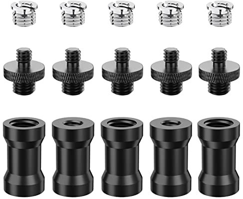 Rigych 15 Pezzi Adattatori 1/4 a 3/8 Convertitore, Filettato Vite Fotografica per Treppiede, Fotocamera DSLR, Monopiede, Rig a Spalla, Attacco Cavalletto