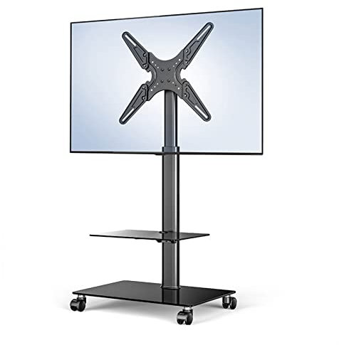 Meuble TV Base Meuble TV Maison Sol au Plafond 55 Pouces TV Rack Bureau Grand écran d'affichage Support Universel Mobile TV LCD Support avec Roues Support de Meuble TV (Taille : 1)