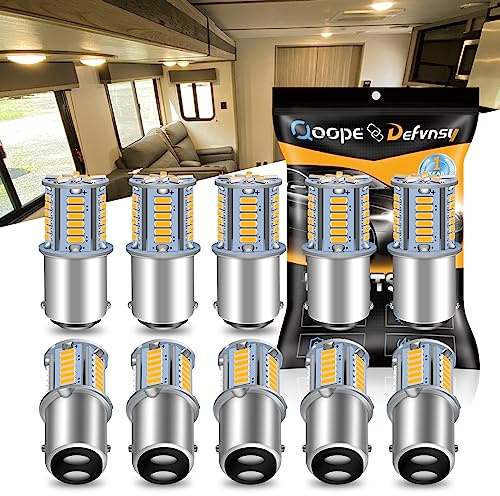 Defvnsy Bombilla LED 1142 BA15D de 6000 K, luz blanca cálida brillante, sin polaridad, 12 V, para caravana, luz interior, caravana, barco, patio, paisaje, repuesto de bombilla de coche para 94 1076