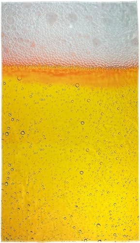 okoikfc 3D Strandtuch 70x150 cm Bier Badetuch Groß Bier Microfaser Handtücher Weich Schnell Trocknen Strandhandtuch Herren Frauen Badetücher, Strandtücher Strandlaken Handtuch A9