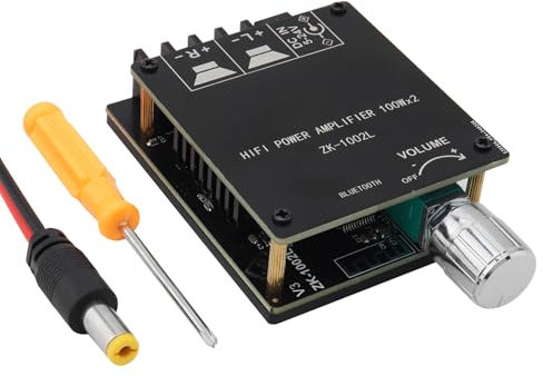 DiGiYes Mini Bluetooth Amplifier Board, ZK-1002L 100W+100W 2 Channel BT 5.0 Stereo Audio Receiver Amplifier Board Digital Module Amp for Home Passive Speakers