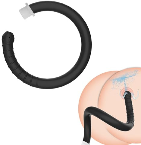 Qiyasex 50cm Analdusche FüR Analverkehr Analdusche FüR Frau Und MäNner Intimdusche Silikon SpüLkopf,Einlauf Klistiere Zur Darmreinigung Intimdusche Erotisches Sexspielzeug FüR Paare Extrem Sex