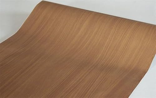 BUVU Klebefolie Möbel braun Holzoptik Möbelfolie Selbstklebende Folie Holz Tapete 45cm X 300cm braun Vintage Streifen Folie Wasserdicht Wandtapete für Möbel Wände Schränke Küche Tische
