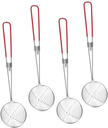 Cabilock 4 Piezas de Colador de Freidora de Acero Inoxidable Espumadera de Malla para Ollas Calientes de Cocina