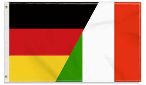 Große 90×150 CM Deutschland Italien Flagge, großes 150D Deutsch Italiens Freundschafts banner,Strapazierfähige Deutschlandfahne Doube-Seitendruck Dekor Messingösen large Italy