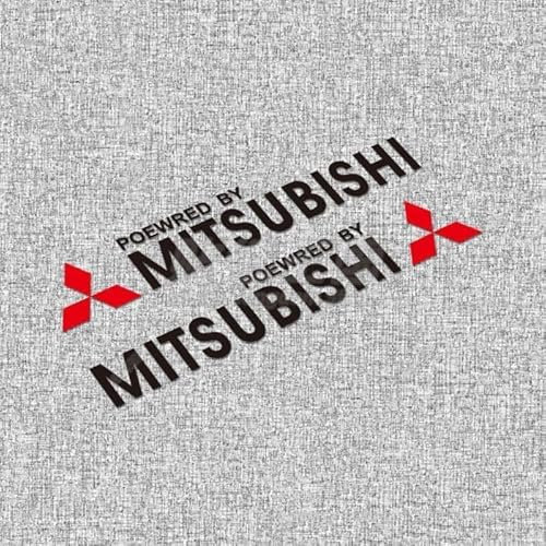 SJSHOPS Auto Emblem für Mitsubishi Motors,Auto Buchstaben Logo Buchstaben 3D Aufkleber,Auto Emblem Logo Aufkleber 3D Metall Emblem Auto Aufkleber,Aufkleber Mit Autologo