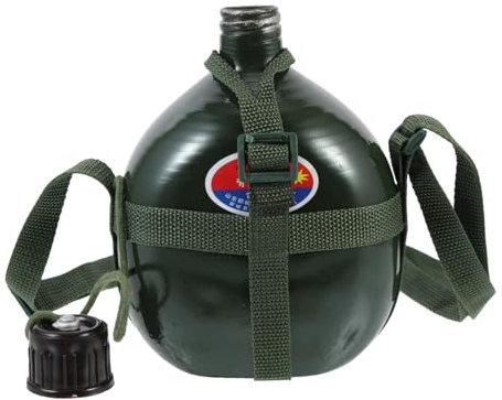 Gourde Militaire Portable en Aluminium 1l pour Camping Extérieur