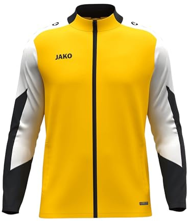 JAKO Chaqueta infantil de poliéster Dynamic, amarillo/blanco/negro, 152