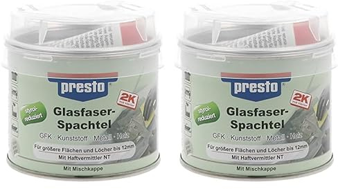 presto 601013 Glasfaser-Spachtel styrolreduziert 250 g (Packung mit 2)
