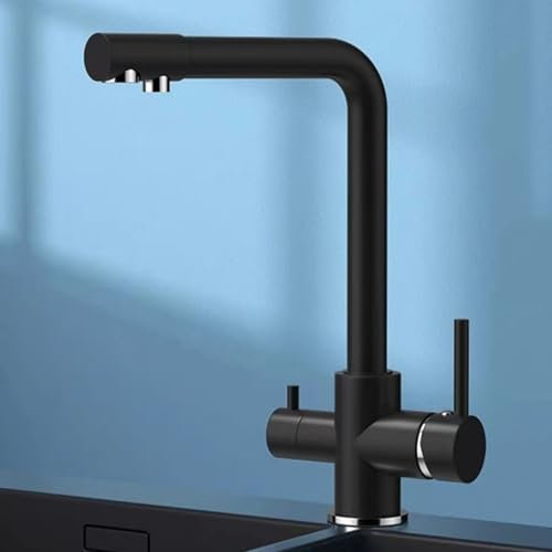 Filtre à eau 3 voies pour robinet de cuisine avec bec pivotant à 360° pour eau potable pure