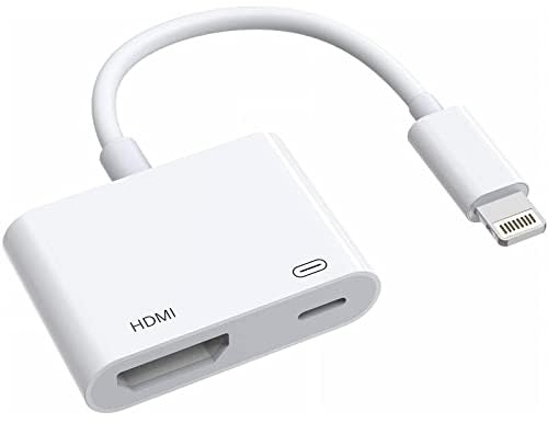 [Apple MFi Certified] Apple Lightning to HDMI Adapter for iPhone to TV, 1080P Digital AV Adapter Sync Screen Connector Cable Compatible for iPhone 14 13 12 11 XS XR X 8 iPad to HDTV Projector Monitor